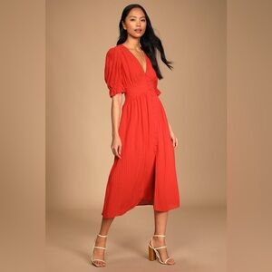 Lulu's Red Maxi Dress